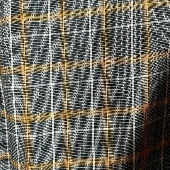 Panhandle Tuf Cooper Performance Men's Size L Plaid Black Orange Button Up Long - Picture 4 of 8